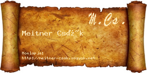 Meitner Csák névjegykártya